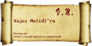 Vajsz Melióra névjegykártya